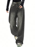 Dark Wash Vintage Baggy Boyfriend Jeans