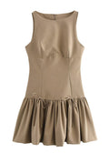 Camille - Sleeveless Drop-Waist Mini Dress