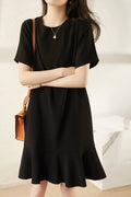Isolda Effortless Short Sleeve Dress for Women Chic Silhouette Collection