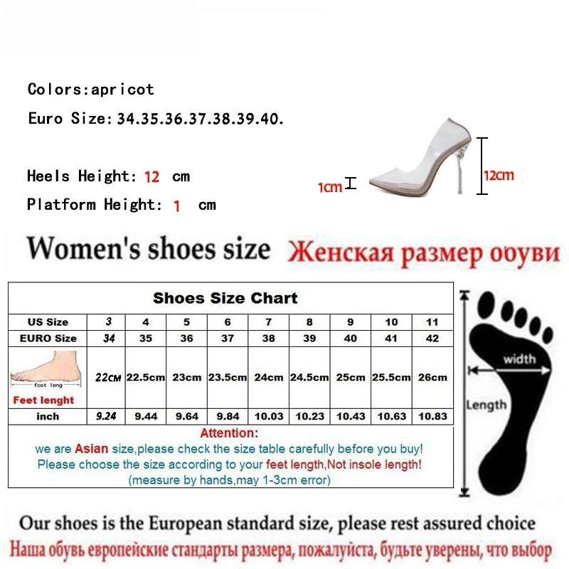 Clear PVC Transparent Stiletto High Heel Sandals