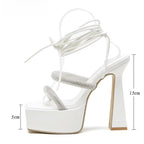 Crystal High Heels Sandals for Women
