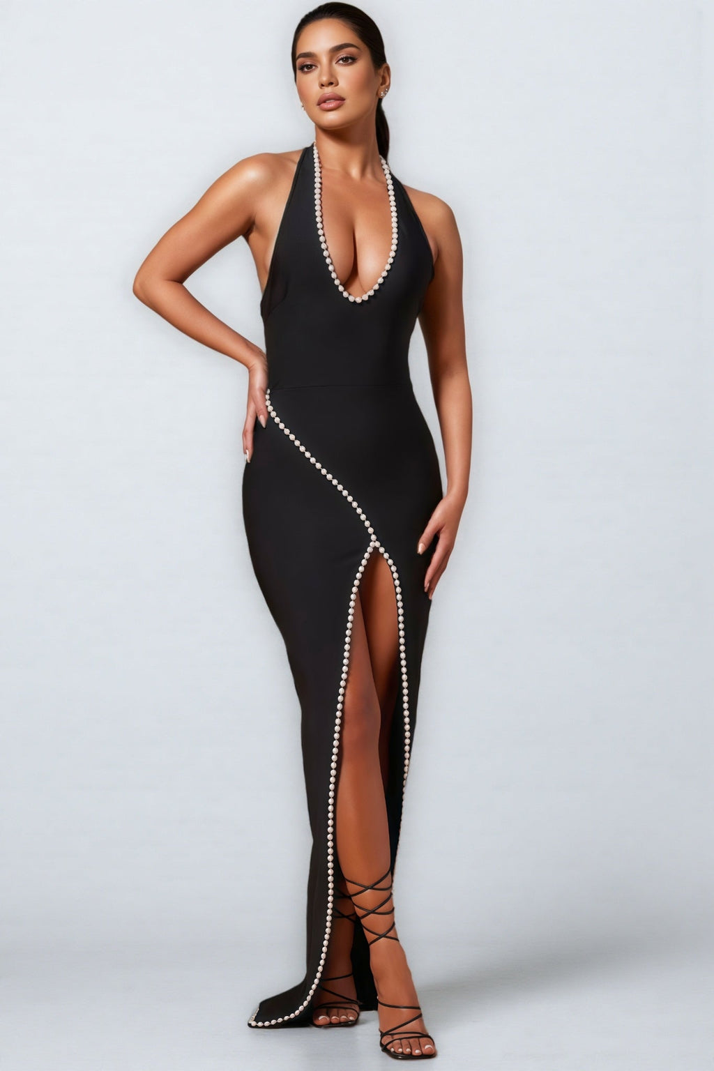 Dorian Embellished Bandage Maxi Dress