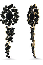 Retro Alloy Acrylic Flower Long Earrings