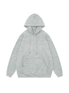 Solid Color Stretchy Hem Loose Oversized Hoodie