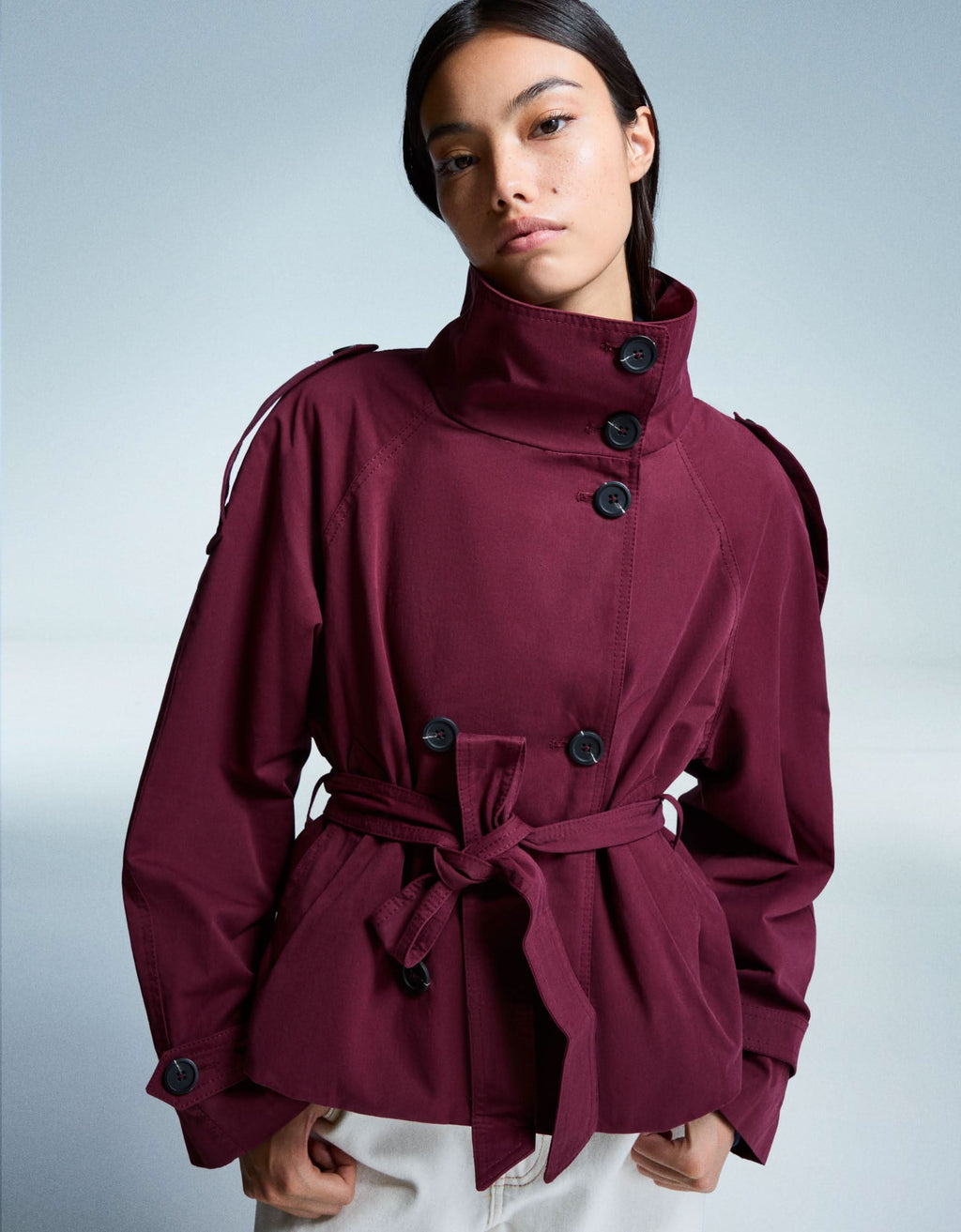Ceora Cropped Trench
