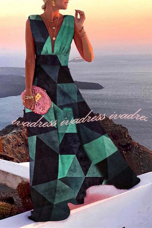 Novel Romance V Neck Maxi Party Dress