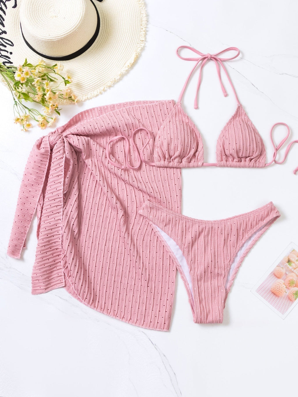 | Triangle bikini set with skirt