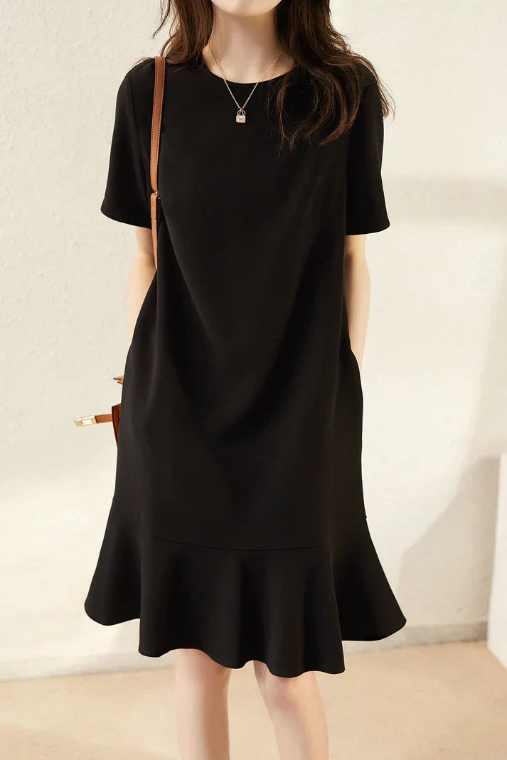Isolda Effortless Short Sleeve Dress for Women Chic Silhouette Collection