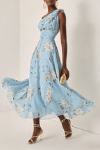 Seraphina One-Shoulder Floral Maxi Dress