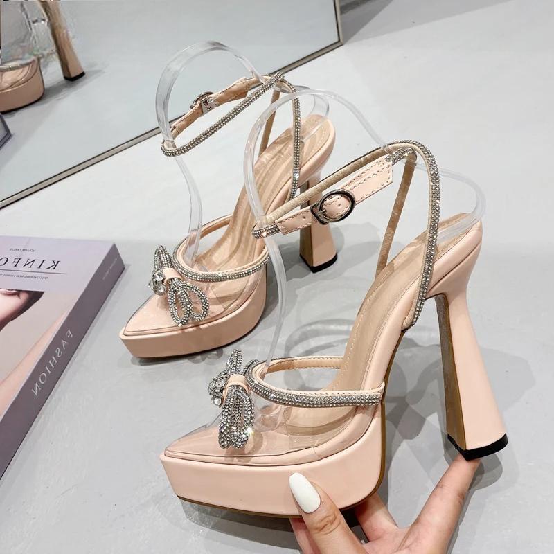 Clear PVC High Heels Women Pumps