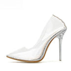 Clear PVC Transparent Stiletto High Heel Sandals