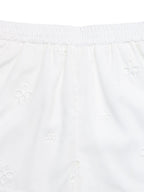 Embroidered Lace Hem Shorts