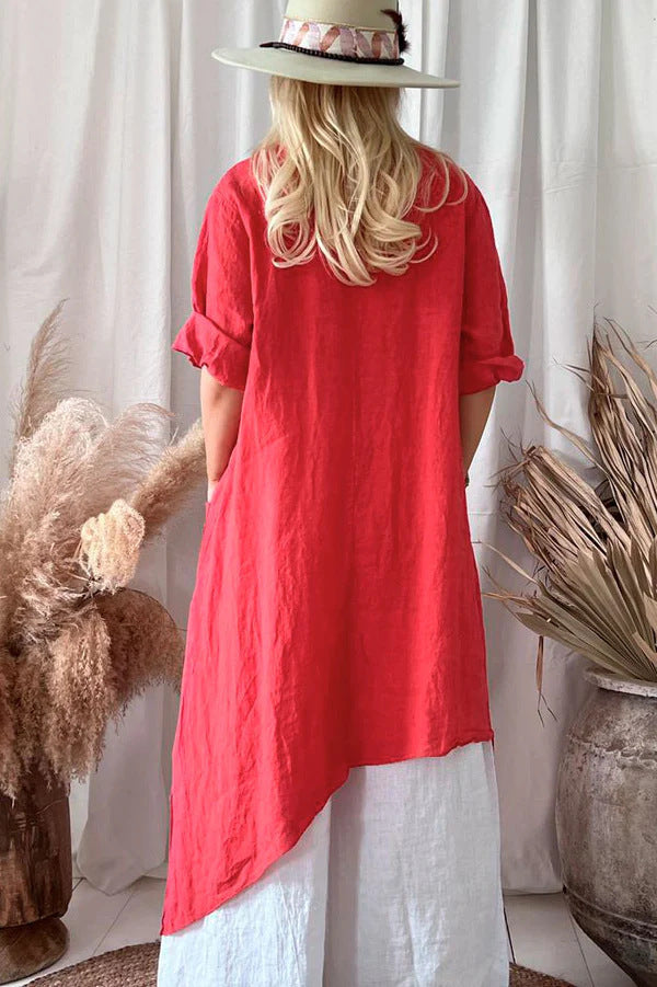Casual   Irregular Hem Loose Dress