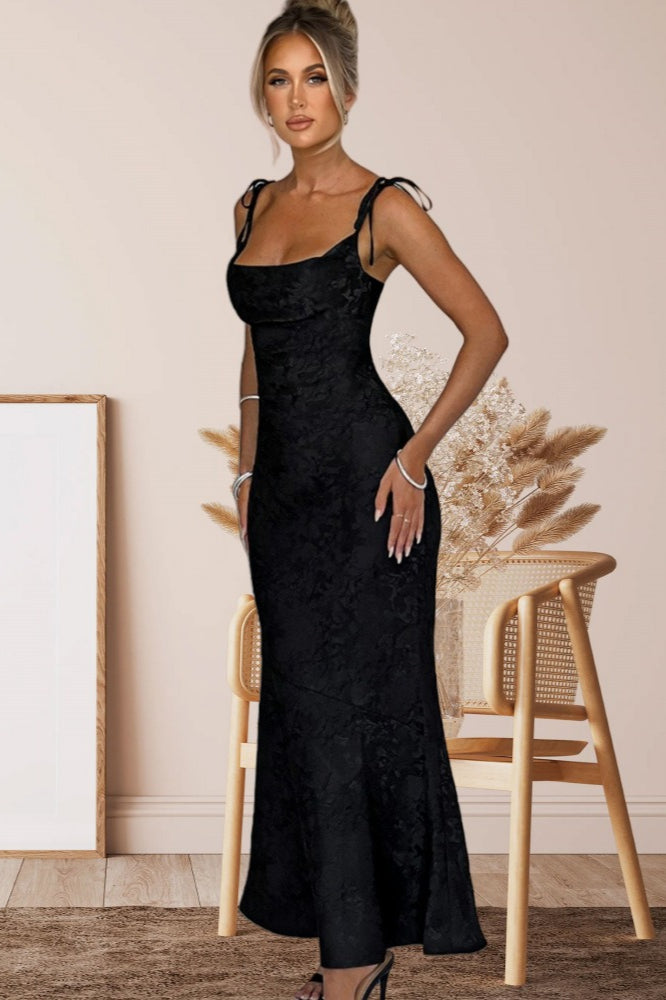 Sash Backless Mermaid Dress