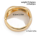 Fashion Metallic Gloss Water Drops Hug Opening Bracelet
