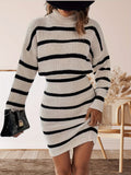 Zaida Aesthetic Knitted Turtleneck Dress for Women Elevated Occasion Wear