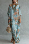 Boho Chic Floral Print Loose Fit Maxi Dress