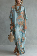 Boho Chic Floral Print Loose Fit Maxi Dress