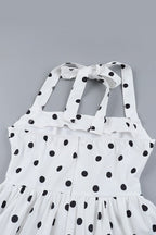 Halter Neck Bubble Hem Polka Dot Fit And Flare Mini Dress