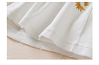 5-Color Thin Retro Daisy Embroidered Casual Shorts