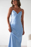 Satin Backless Tie Dress