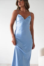 Satin Backless Tie Dress