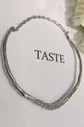 Simple and Light Luxury Metal Irregular Diamond Necklace