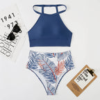 | High Neck Bikini Top with Thong