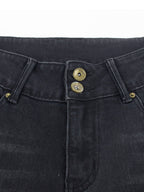 Double Breasted Low Rise Bootcut Jeans