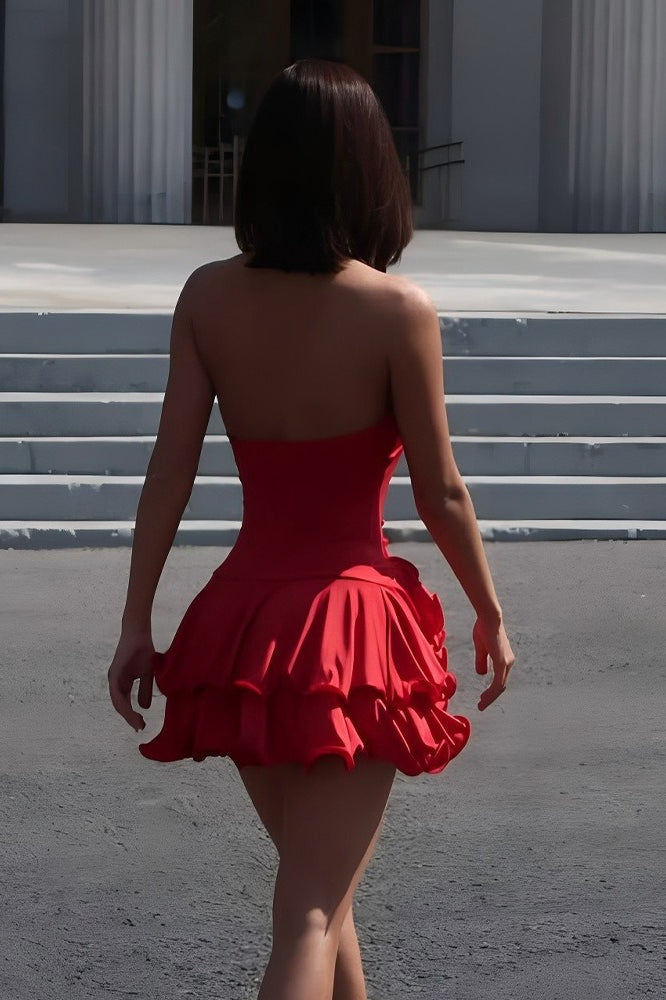 Halter Backless Button Dress
