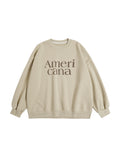 Contrast Color Letter Print Oversized Sweatshirt