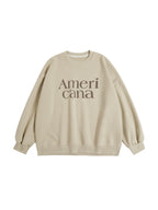 Contrast Color Letter Print Oversized Sweatshirt