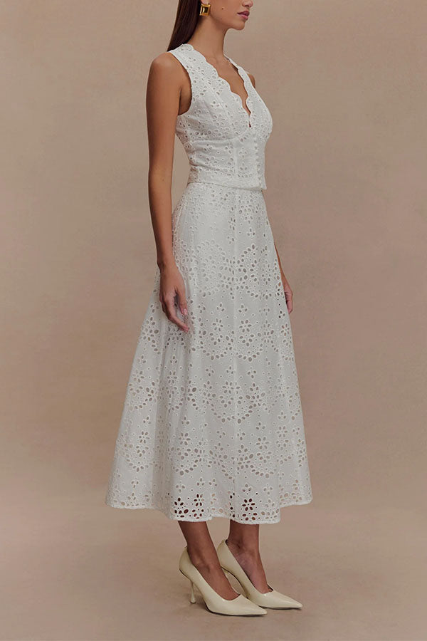 Marina Elegant Broderie Anglaise Set