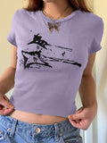 Guitar Print Short Sleeve Tee