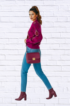 Umgee Boho Patterned Long Sleeve Sweater