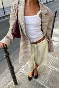 Chic Vintage Plaid Business Blazer Coat