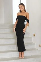 Claudia Elevated Maxi Dress Black Chic Silhouette Collection