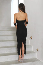 Claudia Elevated Maxi Dress Black Chic Silhouette Collection