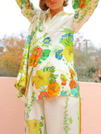 Tailored Silhouette Floral Print Top