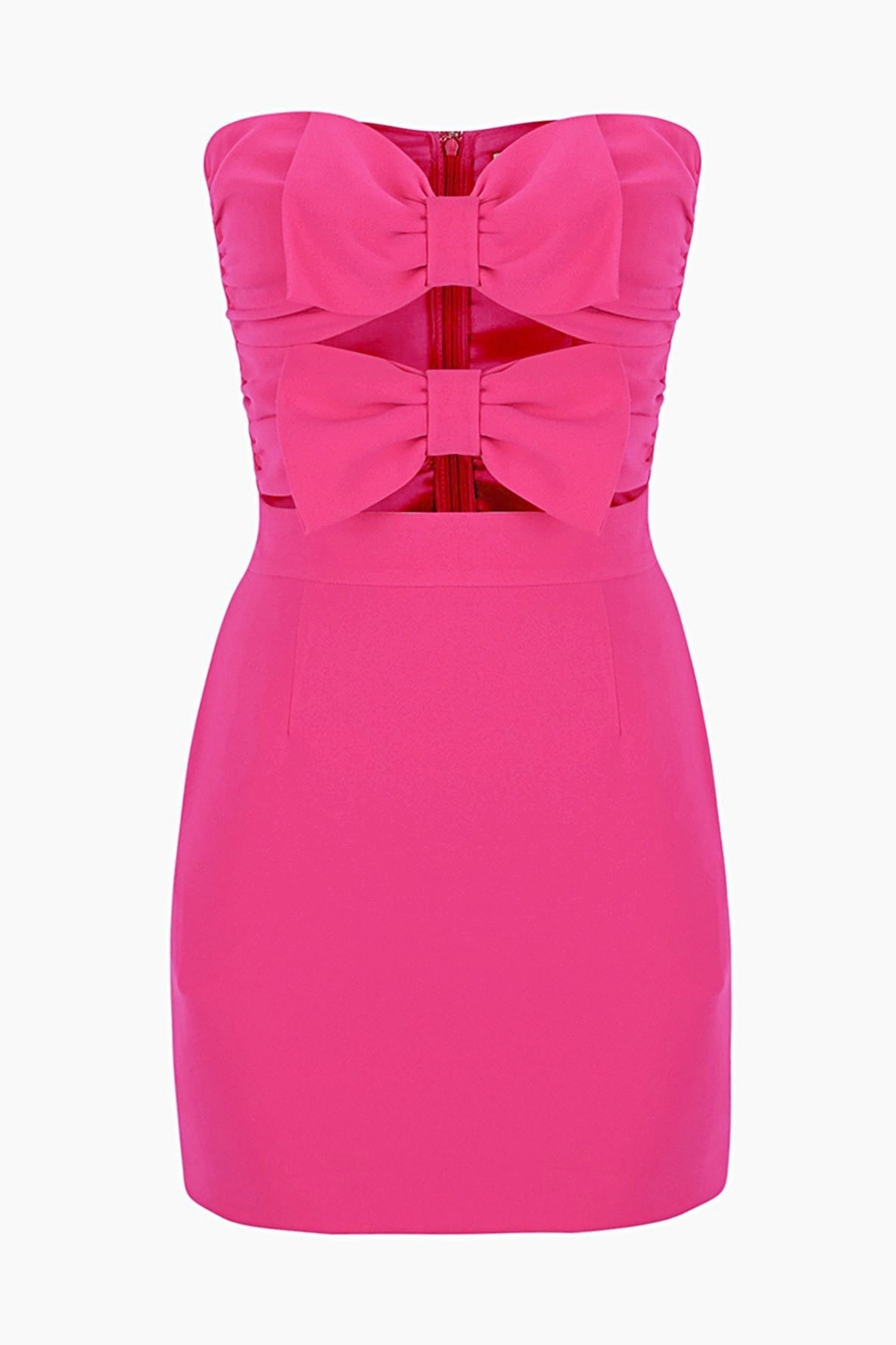 Rita Aesthetic Mignon Mini Tube Dress with Cut Out and Bow Chic Silhouette Collection
