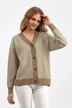 Long Sleeve Loose Knit Cardigan Sweater