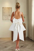 Detachable Bow Corset Mini Dress