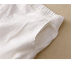 5 colors Cotton linen art straight leg pants casual shorts