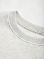 Solid Color Label Embellished Oversized Hoodie