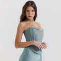 Strapless Corset Set with Crystal Detailing