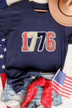 Patriotic 1776 Round Neck T-Shirt