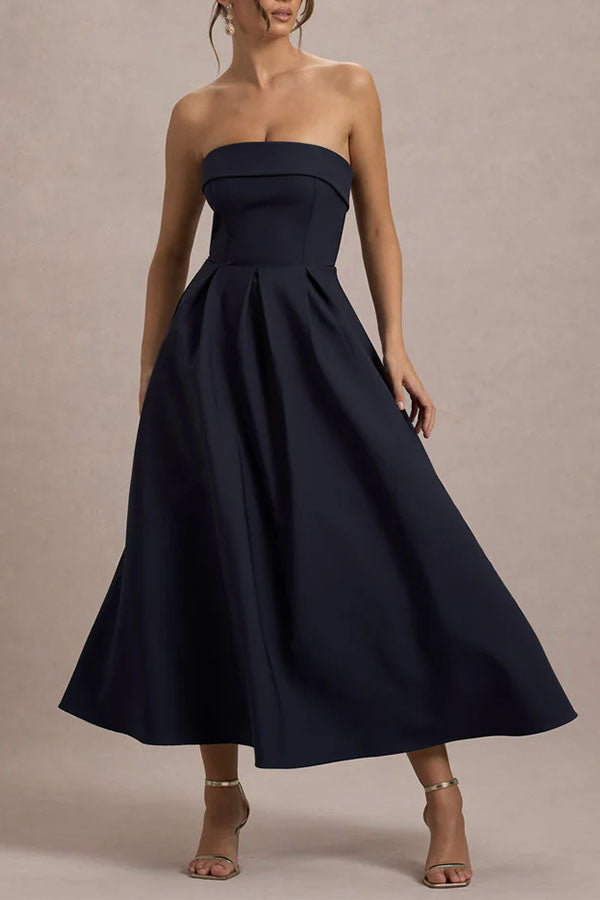 Celine Strapless Midi Dress