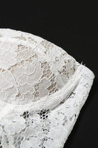 White Lace Bustier Bodycon Dress
