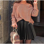 Amy Fashion - Chic High Waisted Sexy A-line Mini Fashion Skirt