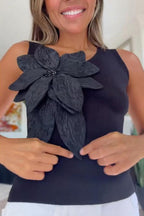 Flora 3D Beaded Floral Top